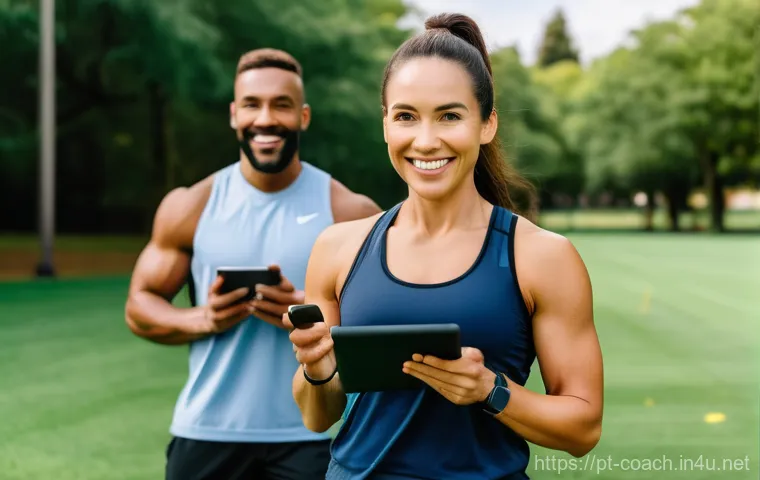 스포츠지도사 자격증 필요한 이유 - **Prompt:** A compassionate and specialized male fitness instructor, in his 30s, is gently guiding a...